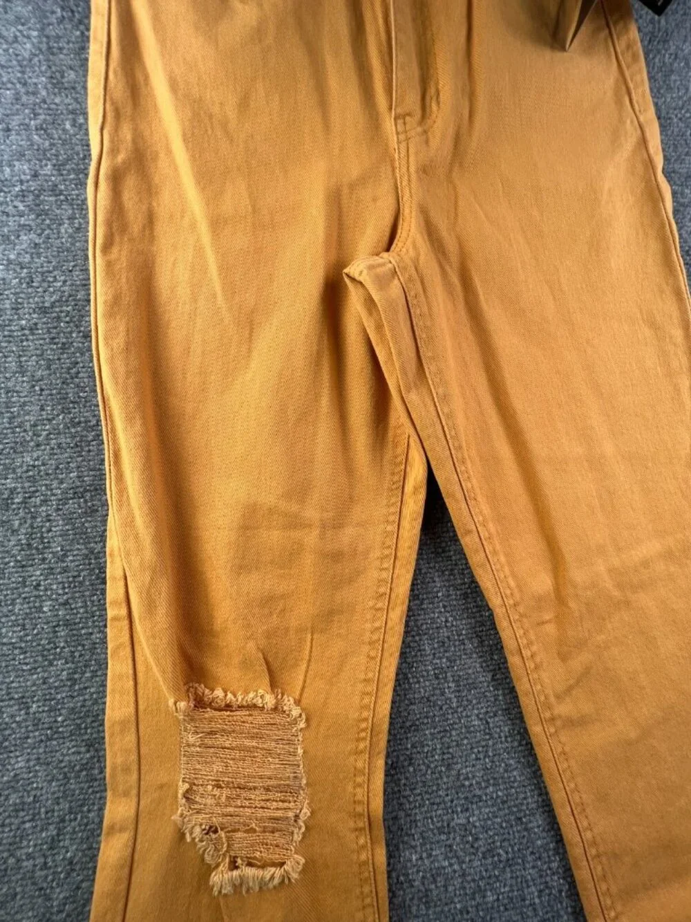 Fashion Nova Pants Size 7 / 28 Orange Slim Straight NWT Cotton Stretch High Rise